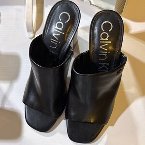 Calvin Klein Women's Black Mules